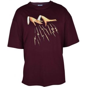 Lanvin - T-shirt - Bordeaux - Katoen - Korte Mouwen