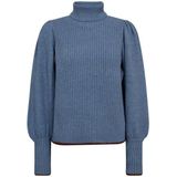 Co'Couture - Row CC Puff Rib Roll Neck - Coltrui - Blauw