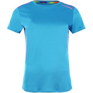 Diadora - Run - T-shirt - Blauw - Korte Mouw - Polyester