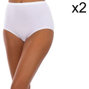 PLAYTEX - Set van 2 Maxi Slips - Wit en Beige - Biologisch Katoen