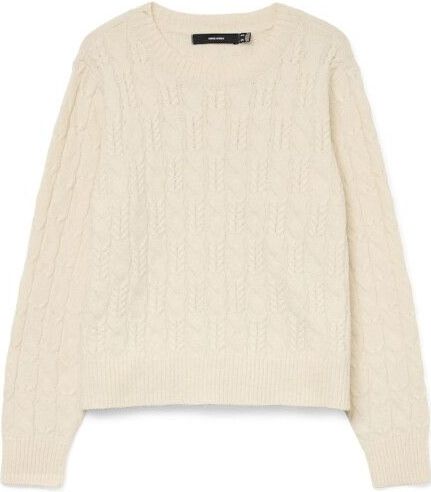 Vero Moda - Vmaries Ls O-neck Cable Pullover - Birch - Dames