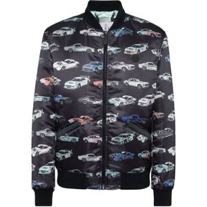 Philipp Plein - Satin Bomber Jacket LS Cars Racing - Veelkleurig - Heren - Polyester