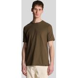 Lyle & Scott - Gepanelled T-shirt - Bruin - Korte Mouw T-Shirts