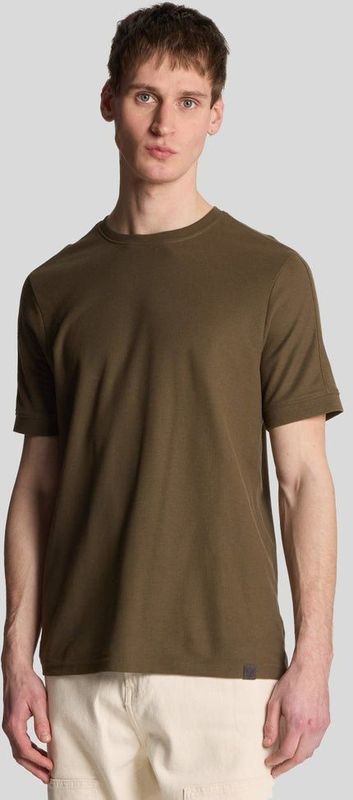 Lyle & Scott - Gepanelled T-shirt - Bruin - Korte Mouw T-Shirts
