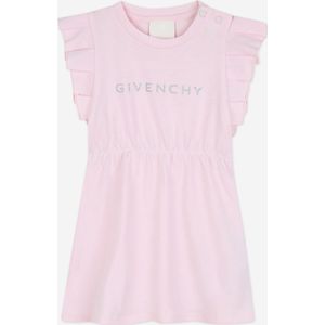 Babymeisjes Glitter Logo Jersey Jurk in Roze