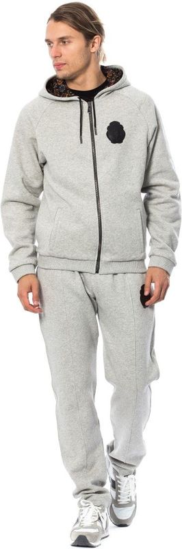 Billionaire Italian Couture Heren Grijs Katoenen Hooded Sweatsuit