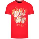 Cavalli Class Bold Logo Rode T-Shirt