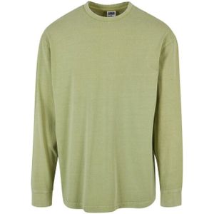 Urban Classics Heren zuur gewassen zwaargewicht boxy top met lange mouwen