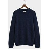 Gant - Pullover - Blauw - Wool blend Neps - C-neck - 8040230/433