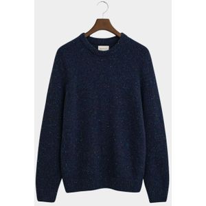 Gant - Pullover - Blauw - Wool blend Neps - C-neck - 8040230/433