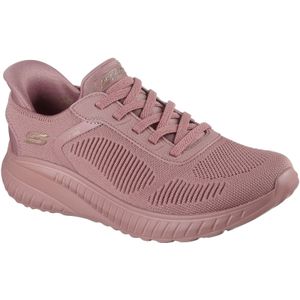 Skechers - BOBS SQUAD CHAOS-CURRENT MUSE - Slip-on Sneakers - Roze - Vrijetijdsschoen geschikt voor machinewas