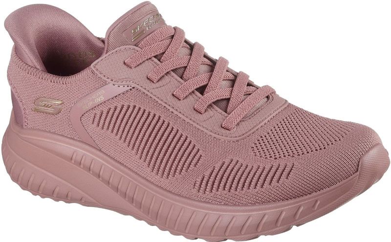Skechers - BOBS SQUAD CHAOS-CURRENT MUSE - Slip-on Sneakers - Roze - Vrijetijdsschoen geschikt voor machinewas