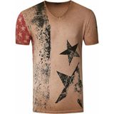 Rusty Neal - T-Shirt - V-Neck - Zwart - 100% Katoen