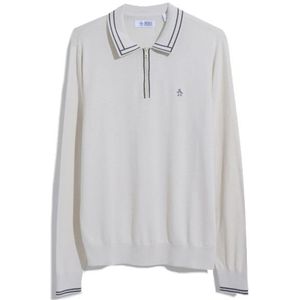 Original Penguin Polo 1/4 zip earl sweater white