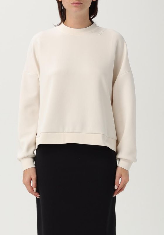 Armani Exchange - Sweatshirt - Zwart - Cuffed Sleeve Logo Lettering Relaxed Fit