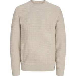 Jack & Jones Jprblabruce knit structure crew neck beige