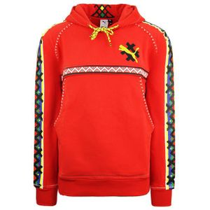 Puma x Jahnkoy - Hoodie - Rood - Heren - Logo-bedrukt Trui