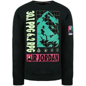 Nike - Air Jordan - Pullover - Zwart - Lange Mouw Crew Hals
