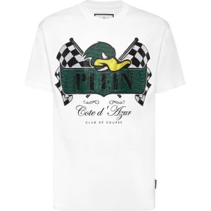 Philipp Plein - T-Shirt - Wit - Ronde Hals - Katoen