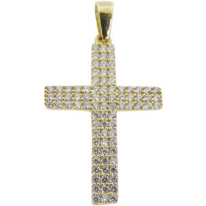 Christian Zirkonia gouden kruis