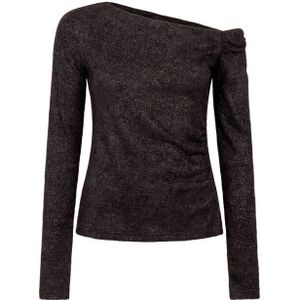 Lumia - Haltertop - Zwart - Glanzende Lurexmix - Aansluitende Pasvorm