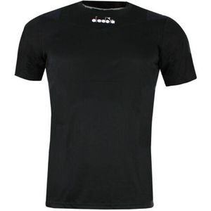 Diadora - X-Run Basic - T-shirt - Zwart - Korte Mouwen