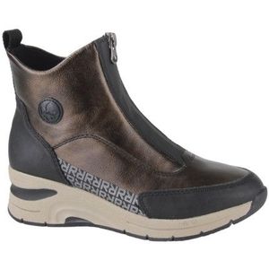 Rieker - Dames Sneaker - Imitatieleer - Zwart - Antistress-voetbed