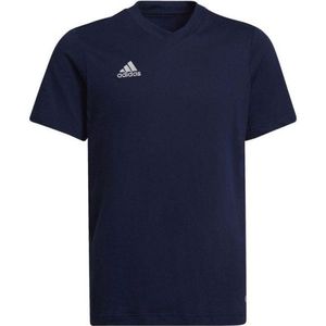 Adidas - T-shirt - Katoen - Geborduurd - V Hals - Korte Mouwen