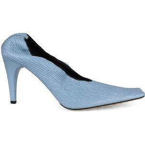 Bottega Veneta - Crunchpumps - Blauw - 9 cm Beklede Stilettohak