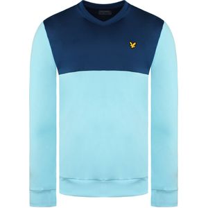 Lyle & Scott - Colour Block Midlayer - Blauwe Trui - Heren