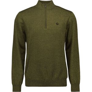 No Excess Pullover half zip 2 coloured melang olive
