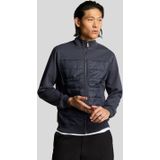 Lyle & Scott - Interlock Hybride Gepaneerde Bomberjack - Marineblauw