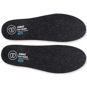 Sidas - 3feet Eco Warm Low - Inlegzool - Zwart/Rood - Isolerend Materiaal