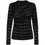 Haute L'Amitié - Blouse lange mouw - Zwart - HL10322