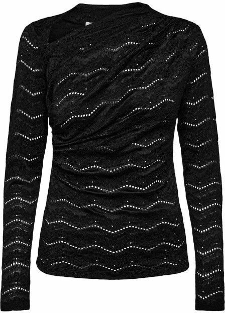 Haute L'Amitié - Blouse lange mouw - Zwart - HL10322