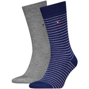 Tommy Hilfiger Effen gestreepte sokken heren (set van 2)