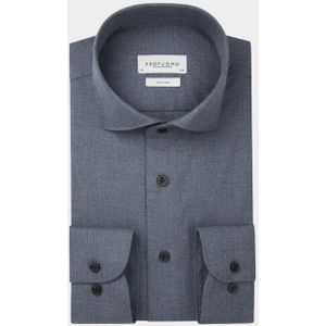 Profuomo - Slim Fit - Overhemd - Jeansblauw - Strijkvriendelijk