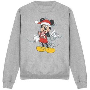 Disney Volwassen uniseks mickey mouse kerstverlichting sweatshirt