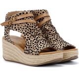 Blowfish - LACEY - Sandaal - Beige/Zwart - Dierenprint - Hoge Hak