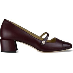 Jimmy Choo - Elisa 45 - Pumps - Bordeaux - Blokhak 4,5 cm