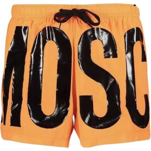 Moschino - Korte Zwemshort - Lichtoranje - Merkprintlogo