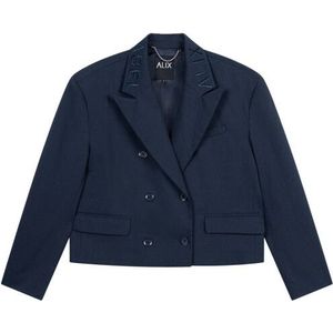 Alix The Label - Woven Double Breasted Blazer - Donkerblauw - Polyester