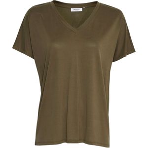 Moss Copenhagen Mschfenya modal v neck tee duffelbag green