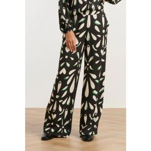 Smashed Lemon - Ornament Geprint Broek - Zwart - Dames