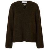 Selected Femme - Pullover 16099367 - Vesten - Donker bruin