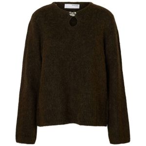 Selected Femme - Pullover 16099367 - Vesten - Donker bruin