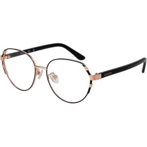 Guess - Ronde Metalen Optische Monturen - Roze - Dames