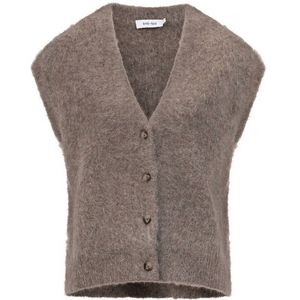Knit-ted - Vest 252P026 Constanze - Donker Bruin