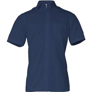 Marvelis - Heren Poplin Modern Overhemd - Korte Mouwen - Effen - 100% Katoen