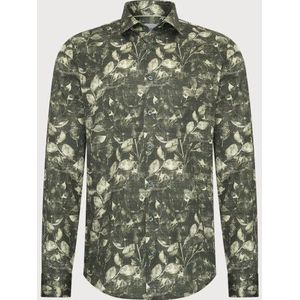 Blue Industry Het leaf-print overhemd |